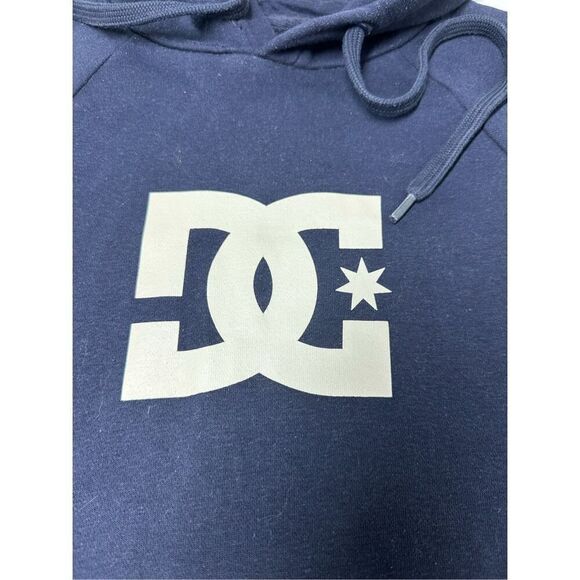 DC Shoes Star Men’s Pullover Hoodie Cotton Blend Navy Blue Size S - Picture 6 of 8